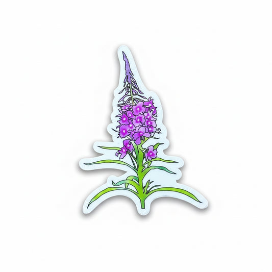 Alaska Fireweed Sticker Waterproof Vinyl Decal Fade Resistant Original Design