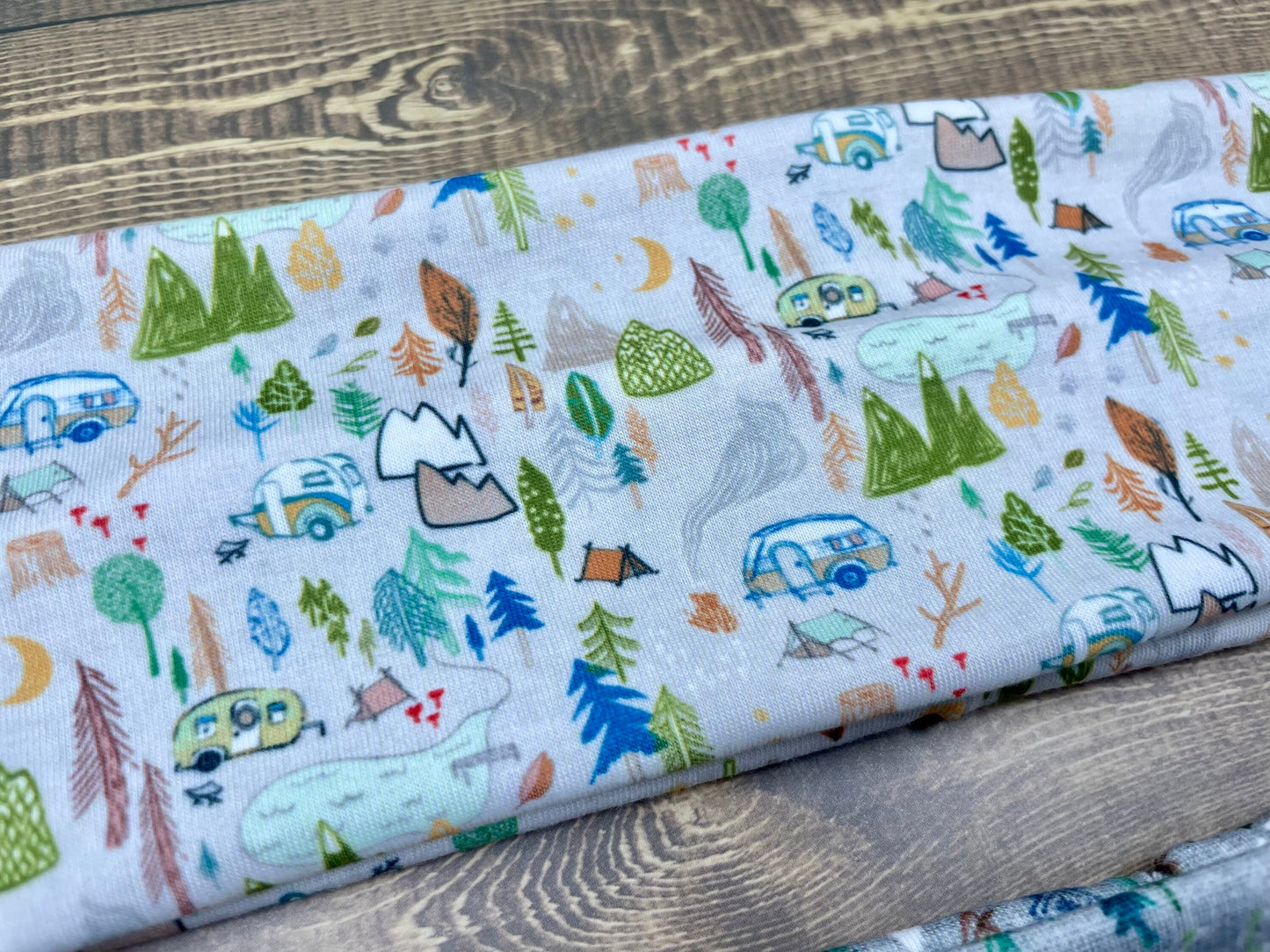 Handmade Alaska Headband: Bison, Fox, Bear Forest Print