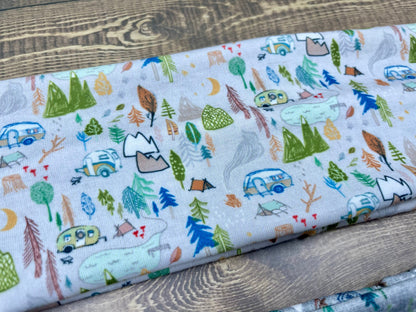 Handmade Alaska Headband: Bison, Fox, Bear Forest Print