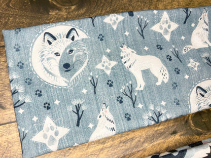 Wolf and Raven Jersey Knit Soft Headbands Crafts Alaska Gift