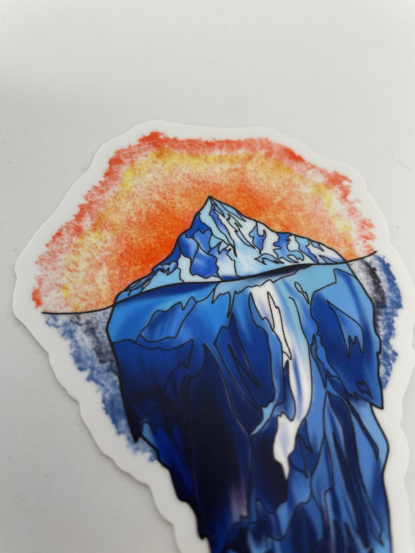 Original Art Holographic Iceberg Sticker