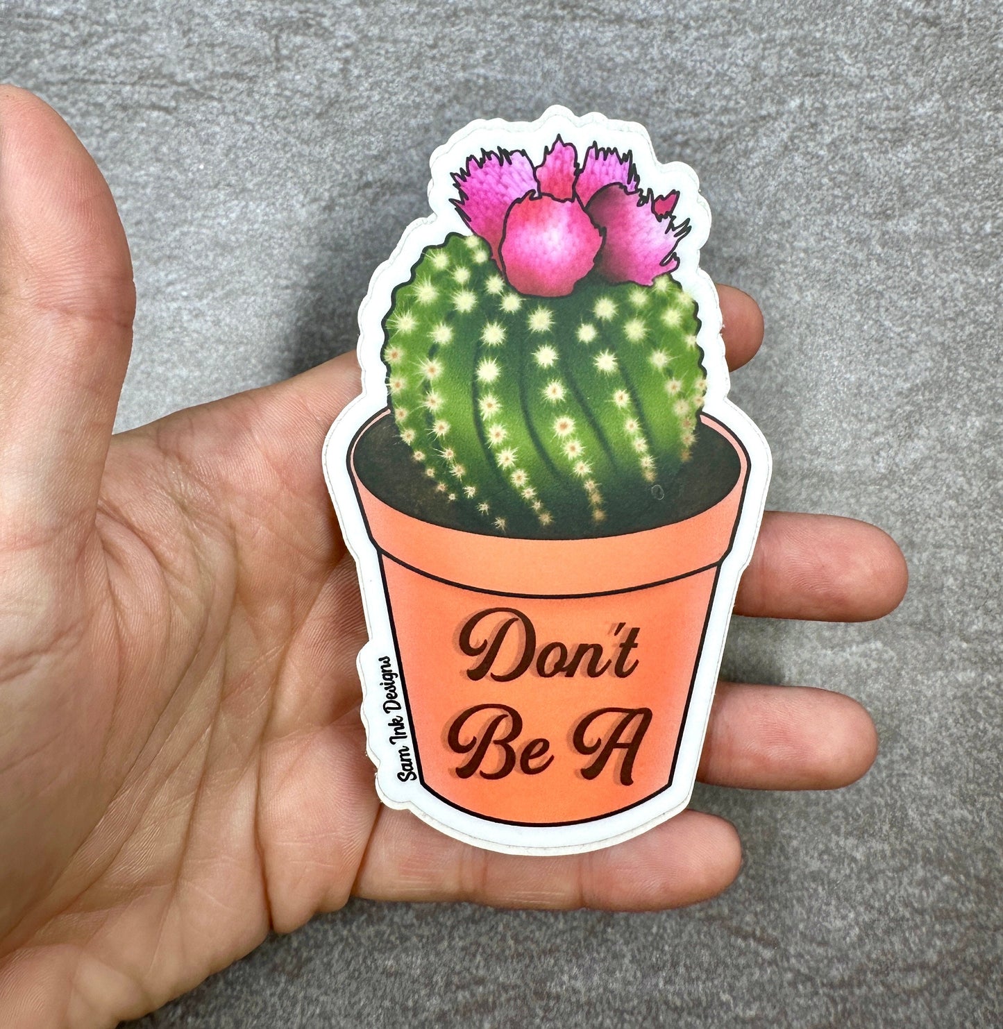 Cactus Sticker Dont Be A Prick Waterproof Laptop Decal and Bumper Sticker