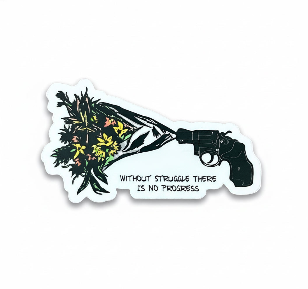 Flower Bouquet Sticker Gun Quote Sticker Waterproof Vinyl Decal