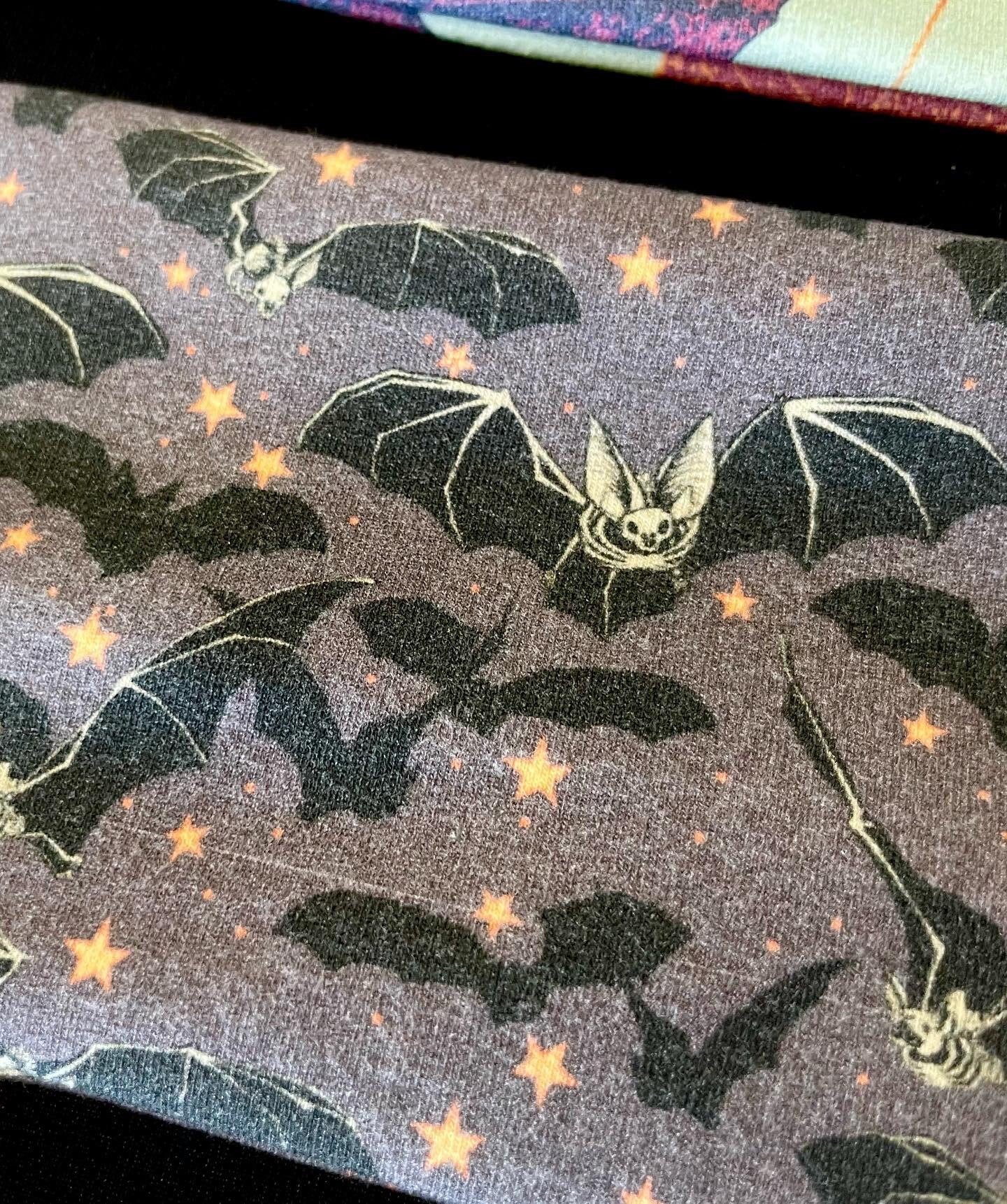 Bats Leafs and Mushrooms Handmade Headbands Jersey Knit Soft