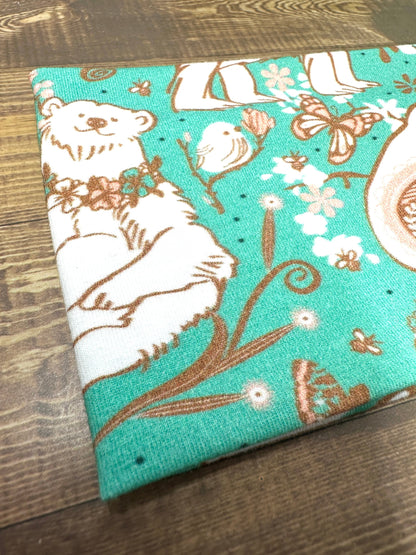 Polar Bear Heabdnsd, Alaska Ulu Headband, Handmade Knit Soft Headbands, Forrest and Mushroom