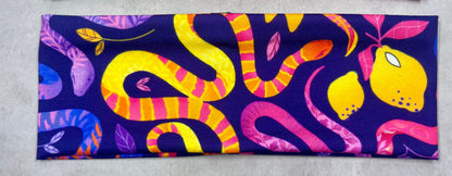 Neon Snakes and Abstract Mountains Spring Colors Jersey Knit Soft Headbands