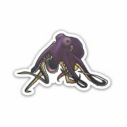 Octopus Sticker Animal Cartoon Stickers Original Artwork Cute Waterproof Laptop Decal