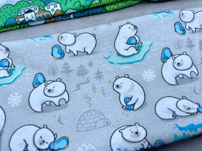 Handmade Mountains & Polar Bears Jersey Knit Headband