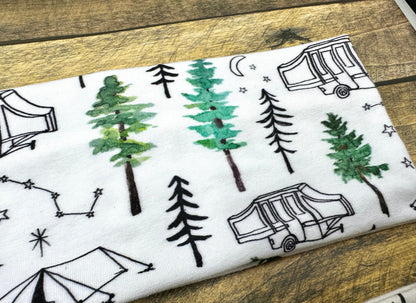 Alaska Antlers Headband: Handmade Jersey Knit Sweatband