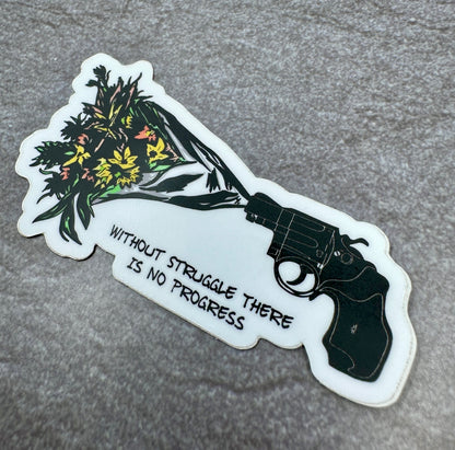 Flower Bouquet Sticker Gun Quote Sticker Waterproof Vinyl Decal
