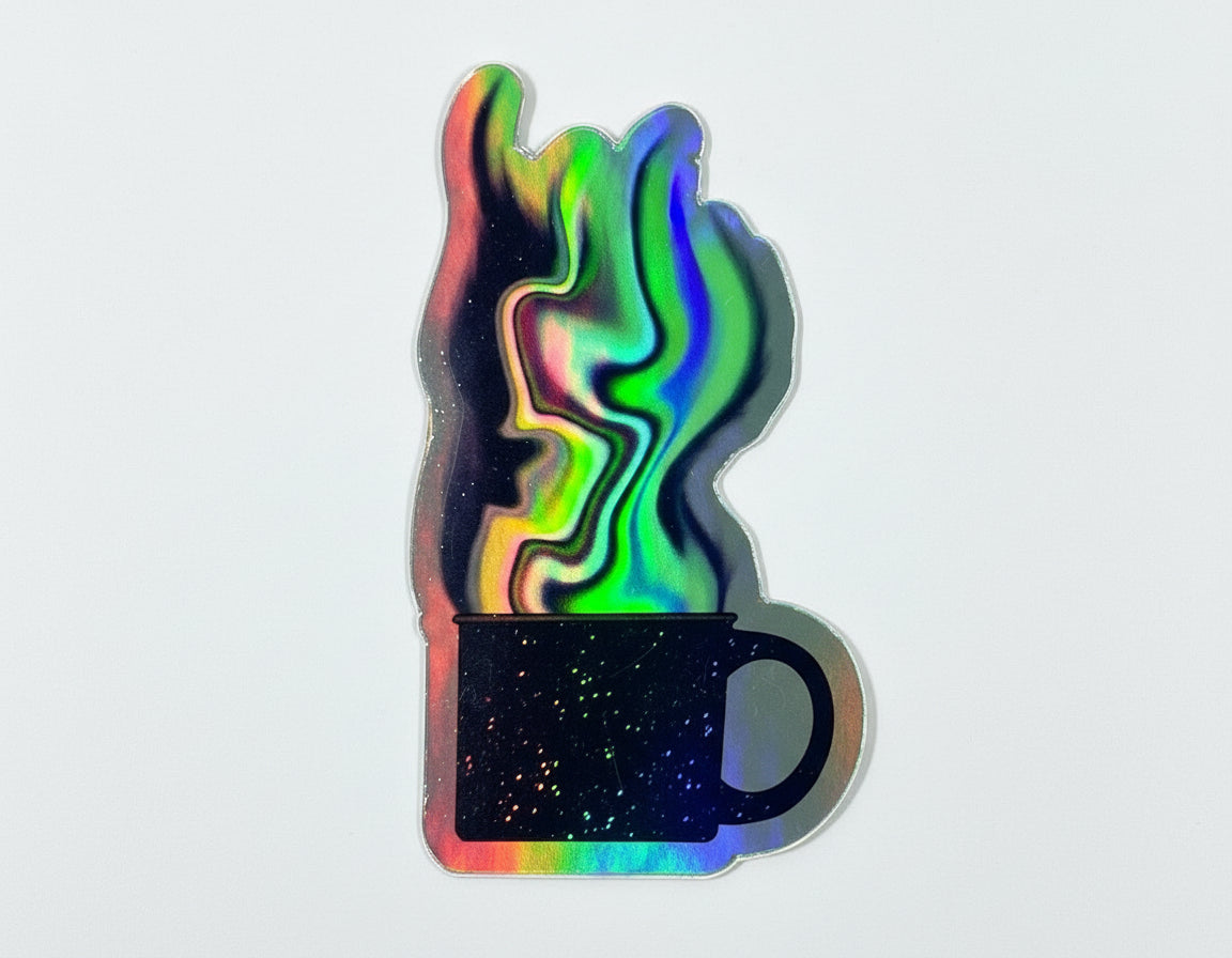 Coffee Mug Sticker Alaskan Aurora Sticker Waterproof