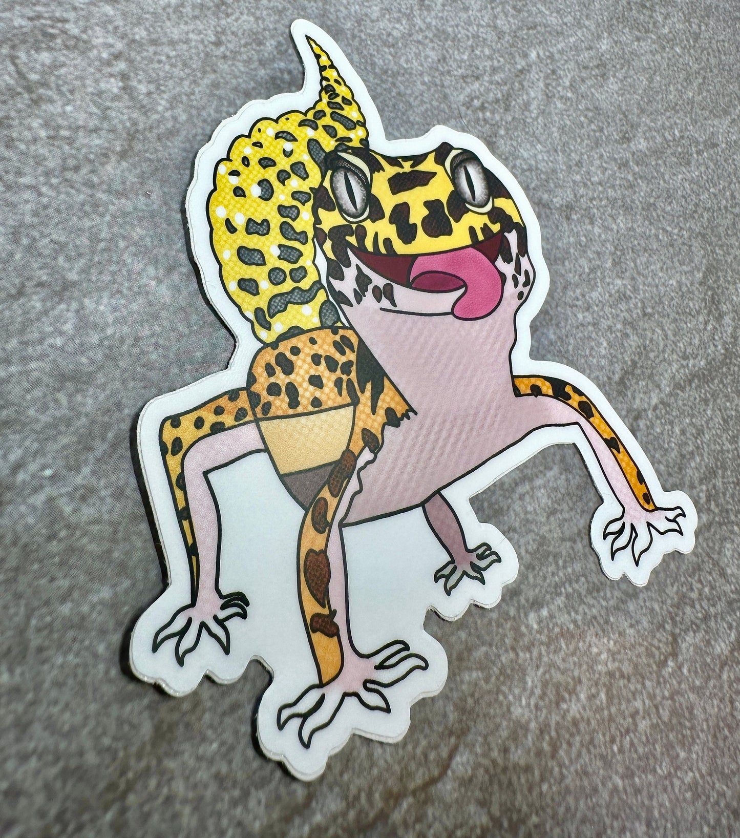 Leopard Gecko Sticker Waterproof Cute Animal Laptop and Water Bottle Decal