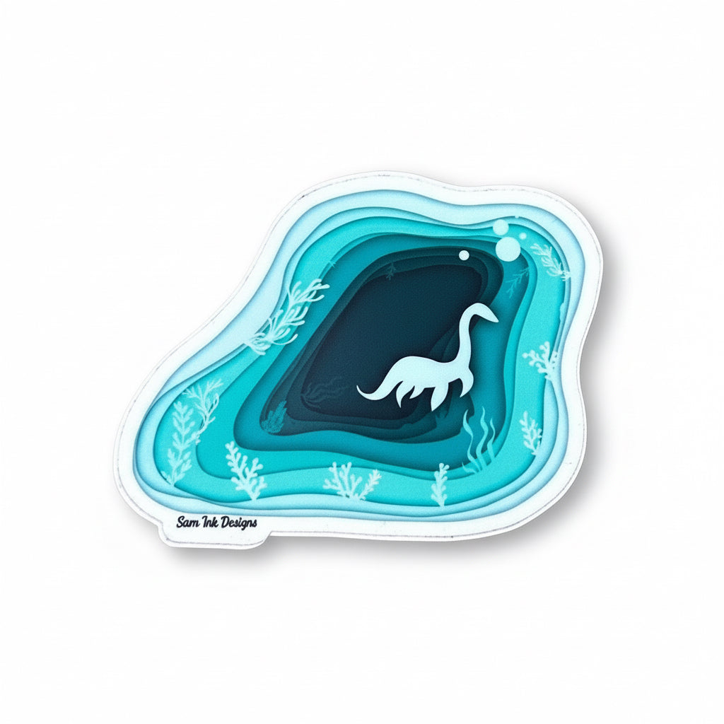 Loch Ness Monster Sticker: Nessie Art Print, Home Decor