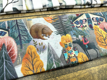 Alaskan Headband Birch and Bear Handmade Jersey Knit Soft Bandeau Alaska Outdoors Totem Native Art