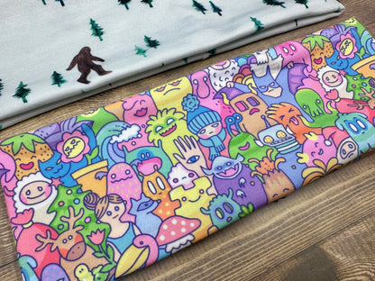 Bigfoot and Cute Creatures Trees Handmade Headbands Jersey Knit Soft