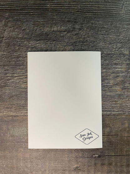 I Like You A Waffle Lot Greeting Card Funny Punny Artwork Blank Gift Card