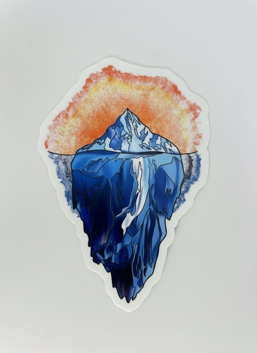 Original Art Holographic Iceberg Sticker