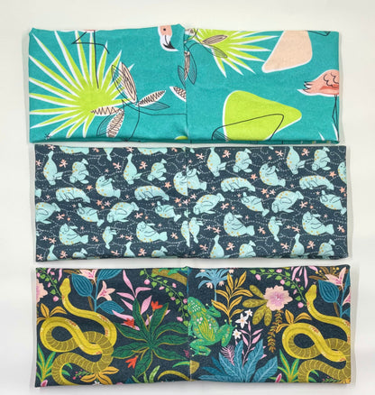 Florida Flamingo Manatee Lizards and Snakes Handmade Headbands Jersey Knit Soft