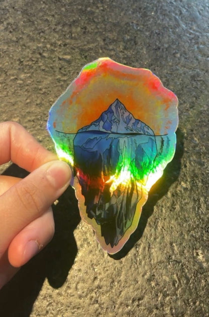 Original Art Holographic Iceberg Sticker