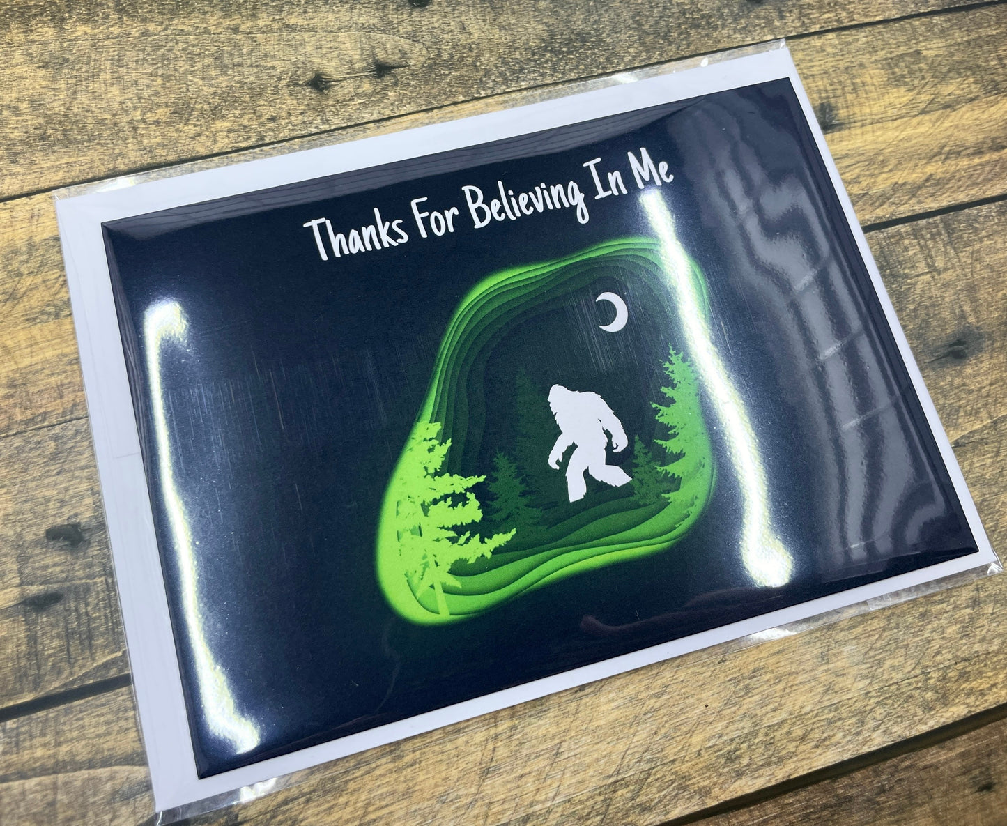 Bigfoot Thank You Card: Sasquatch Congratulations Card
