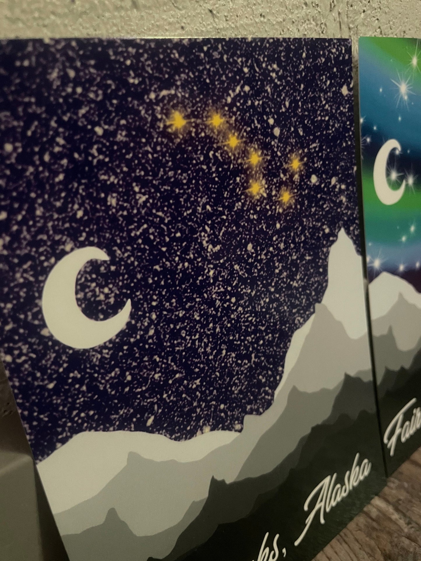 Fairbanks Alaska Northern Lights Stars Postcard