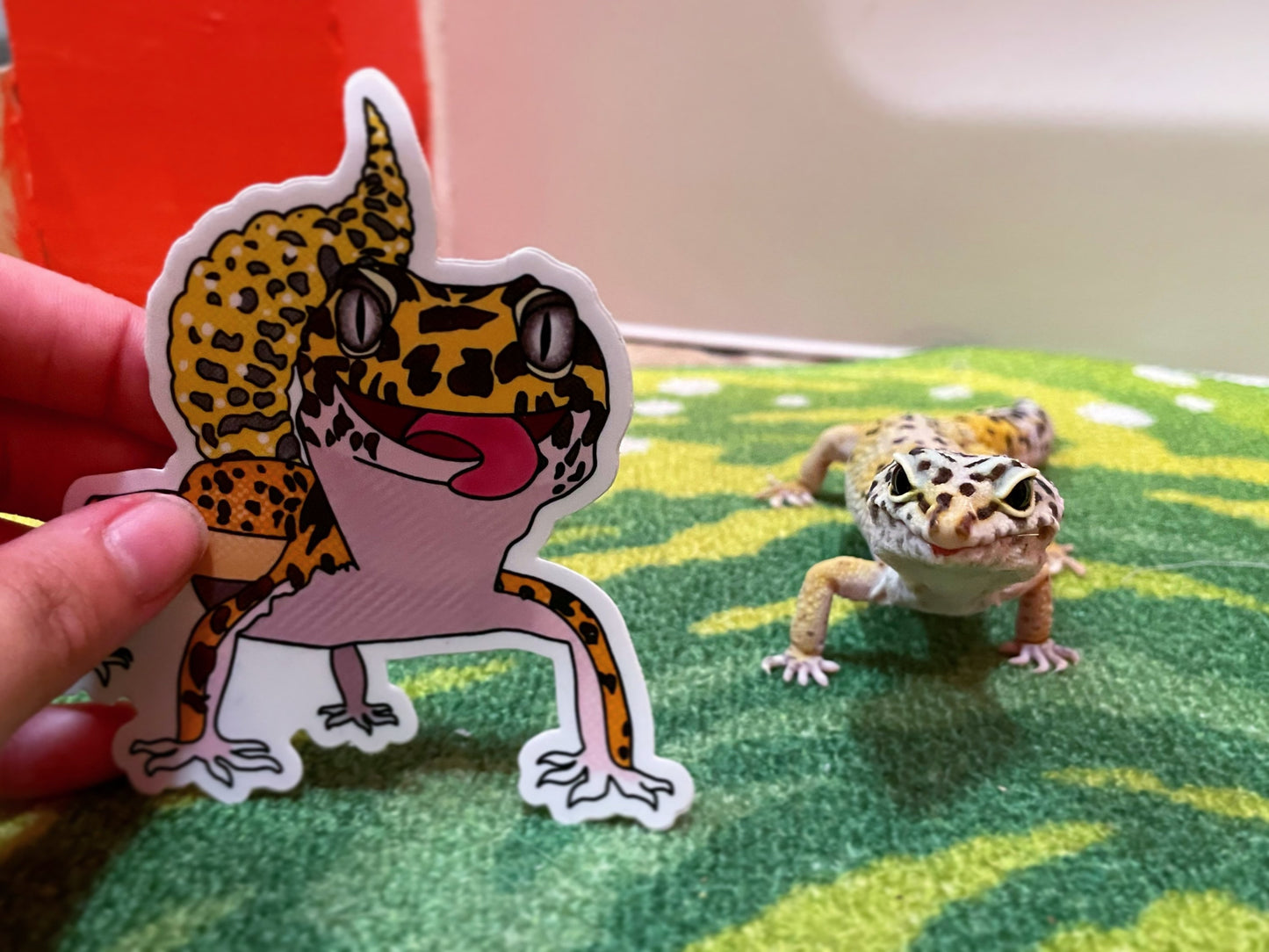 Leopard Gecko Sticker Waterproof Cute Animal Laptop and Water Bottle Decal