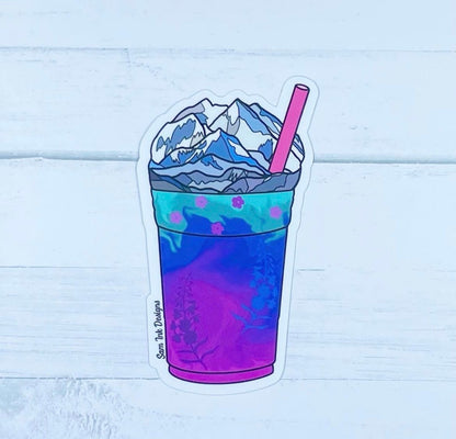 Fireweed Drink Sticker: Alaskan Wildflower Vinyl Decal
