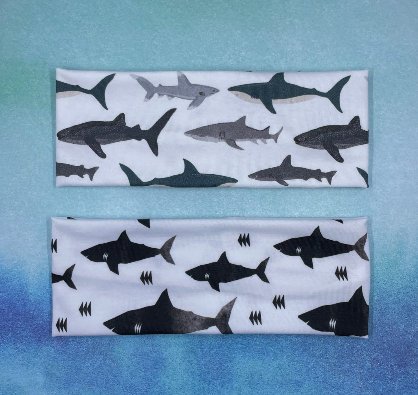 Sharks Jersey Knit Soft Headbands Crafts Alaska Gift Whale Shark Great white Shark Hammerhead
