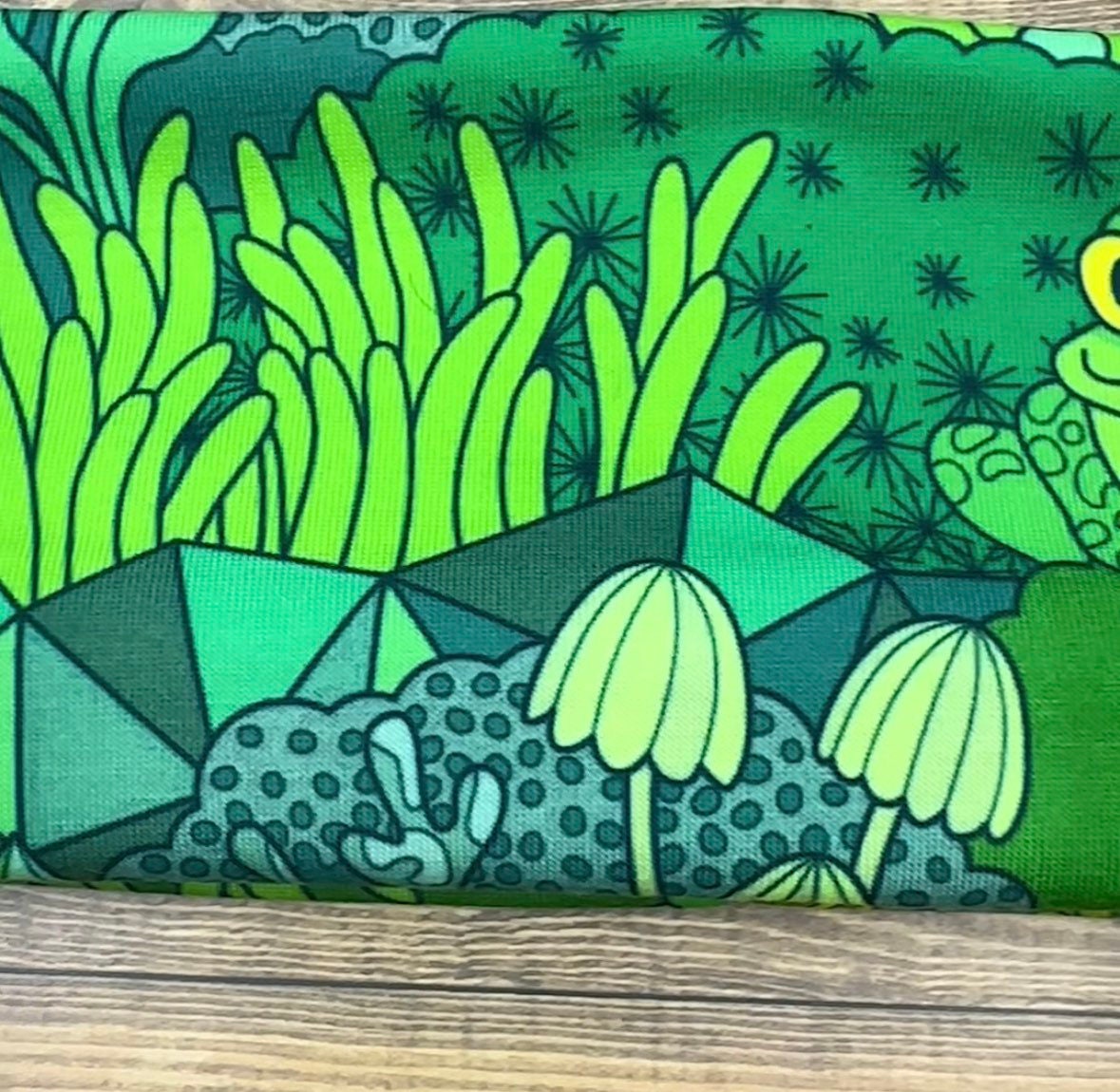 Frog Mushroom and Snail Green Handmade Headbands Jersey Knit Soft
