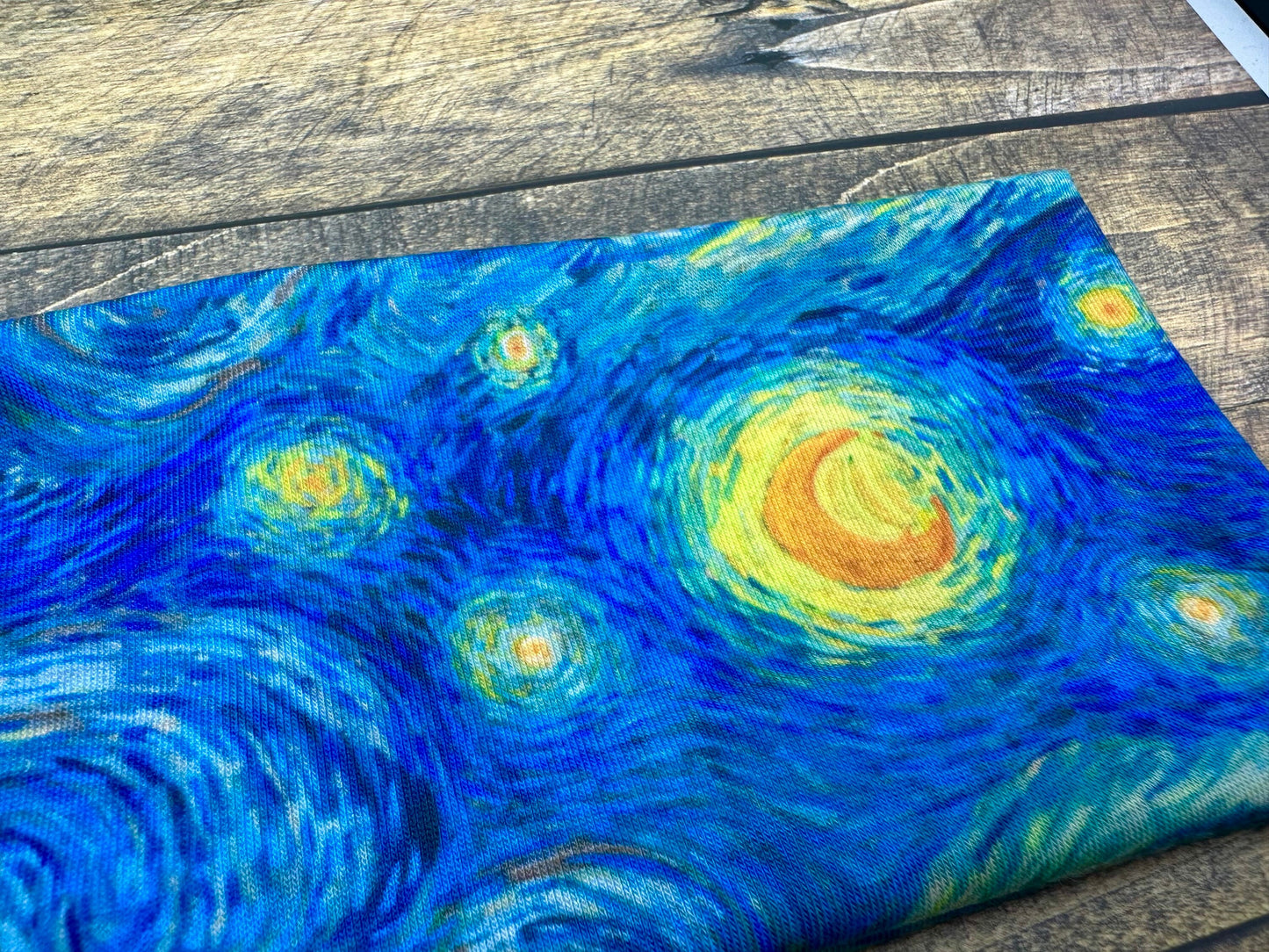 Starry Night Headband Van Goghs Jersey Knit Soft Headbands Artwork Bandeau Work Hair Accessories