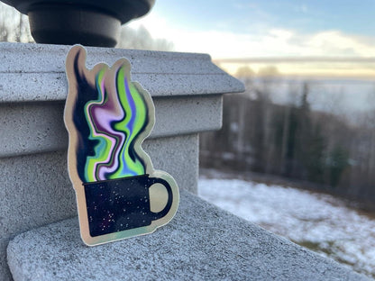 Coffee Mug Sticker Alaskan Aurora Sticker Waterproof