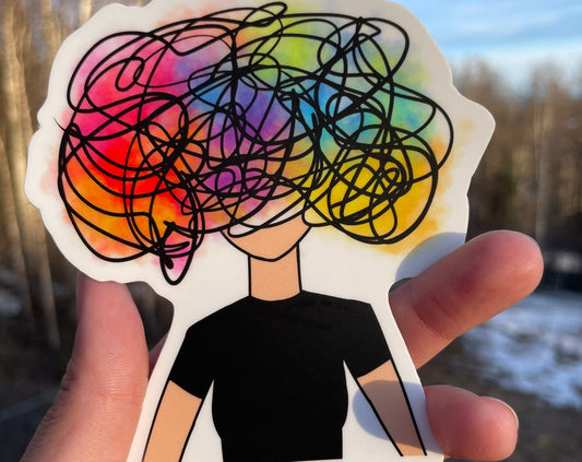 Messy Mind Sticker Original Art